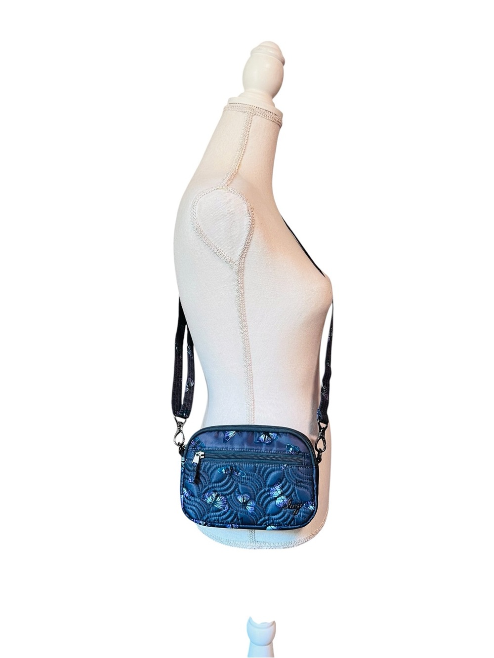 lug Super Coupé Crossbody or Belt Bag Quilting Butterfly Pattern